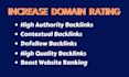 increase domain rating ahref dr via high domain authority dofollow seo backlinks