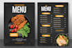 do eye catchy restaurant menu design