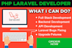 fix and develop PHP laravel websites as a laravel developer