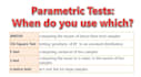 do parametric hypothesis testing with interpretations