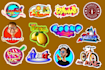 design premium label sticker and badge  for merchandise