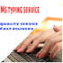 do ms word typing service