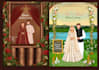create couple wedding illustrations and invitations