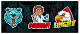 draw a cartoon mascot, comics character and logo