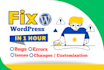 fix wordpress plugin conflicts, theme errors, and issues