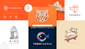 create 3 modern minimalist business logo design