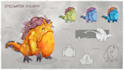paint concept art of items, weapons and creatures