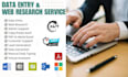 do all kinds of data entry related jobs