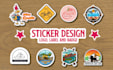 design unique logo, sticker badge patch and label die cut
