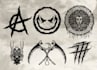 design the black death metal emblem and symbol