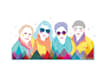 draw cute colorful digital portrait