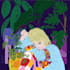 illustrate you and plants, colorful, flat art, pop art