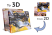 make your 2d canvas image into a 3d canvas mockup