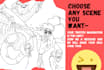 draw anything whit penis shapes