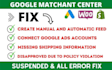 solve your google merchant center suspension and misrepresentation issue