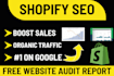 do advance shopify store SEO optimization to boost sales, traffic google ranking