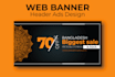 design creative web banner ad, header and facebook cover