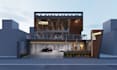 do facade design house, shop, store, cafe, in photorealistic rendering
