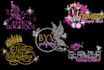 design feminine, glitter logo within 2 hours