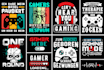 create a custom gaming t shirt design that sells