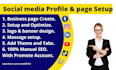 completely social media set up