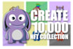 design hand drawn nft art and generate full collection with metadata
