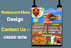 design attractive restaurant menu,food flyer,postcard,poster