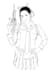 draw your face with digital line art style