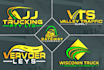 do modern transport logistic and trucking business logo