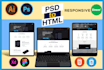 convert responsive PSD to HTML with bootstrap