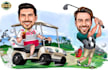 draw a premium golf caricature, any sports caricature