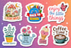 create cute hand drawn custom sticker designs for your brand