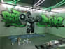 paint real graffiti art on the street wall