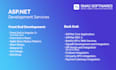 do asp dot net frontend and backend development