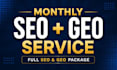 do real estate monthly SEO GEO aeo for predictable leads and growth
