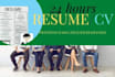 create resume within 24 hours