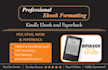 do ebook formatting kindle paperback and KDP layout design
