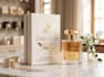design luxury perfume box, sleeve, packaging box with dielines
