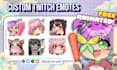 draw twitch emotes, chibi emotes, animated emotes, vtuber for stream