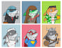 create custom nft art cartoon, mascot, avatar illustration