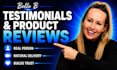 deliver a natural testimonial or ugc video that builds trust