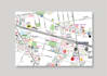 create vector commercial real estate map site plan and aerial map illustrations