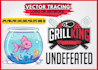 vector trace for embroidery, print and laser cutting