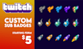 create express custom twitch sub badges