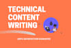 do technical, content and article writting