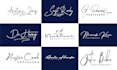 design professional handwriting, signature, scripted, cursive, style logo