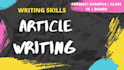be writing and editing your article and blog post