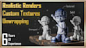 do 3d model texturing, uv mapping, and rendering services ,4k quality guaranteed