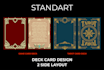 design frame template for gaming card, tarot, bridge, etc