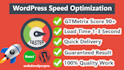 do wordpress speed optimization, increase website page speed